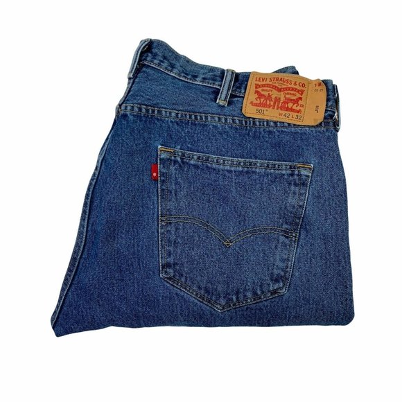 Levi's 501 XX Button Fly Medium Wash Denim Jeans - Picture 3 of 8